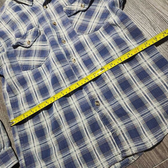 Vintage 70s western soft blue purple and white cotton plaid button-up shirt - Picture 15 of 15